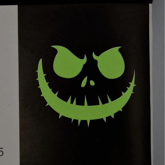Glow In The Dark Spooky Face T Shirt Large Black Green Face Halloween - Picture 3 of 4